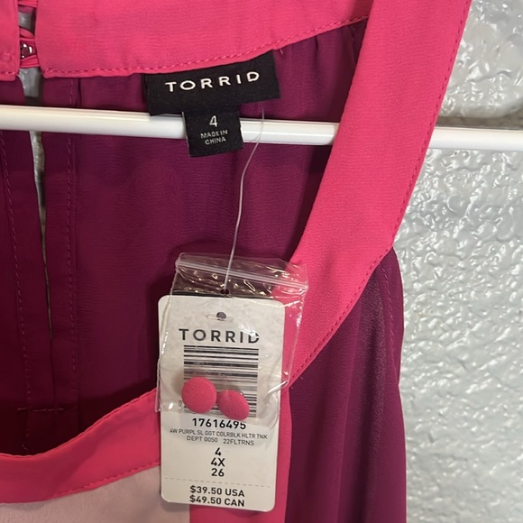 Torrid size 4 Purple color block tank NWT - Picture 3 of 5